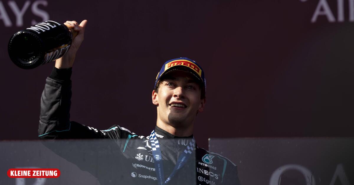 Russell won a thrilling sprint in China ahead of the Ferrari duo