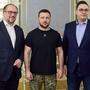 Besuch in Kiew: Alexander Schallenberg, Wolodymyr Selenskyj, Jan Lipavsky