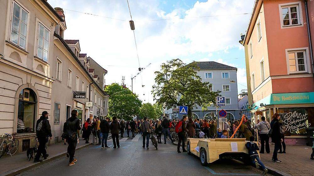 Eine große Fußgängerzone rund um den Lendplatz, wie sie beim Lendwirbel gelebt wird, schlägt Verkehrsstadträtin Elke Kahr (KPÖ) vor
