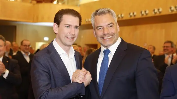 Investor trifft Banker in spe: Sebastian Kurz und Karl Nehammer