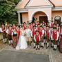 Musikverein Söchau mit dem Brautpaar