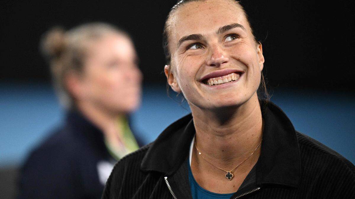 Aryna Sabalenka strahlt nach ihrem Finaleinzug