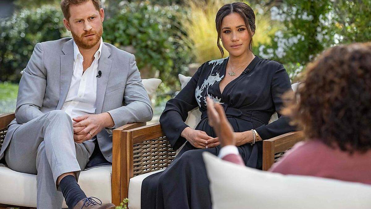 Herzogin Meghan und Prinz Harry beim Interview mit Oprah Winfrey