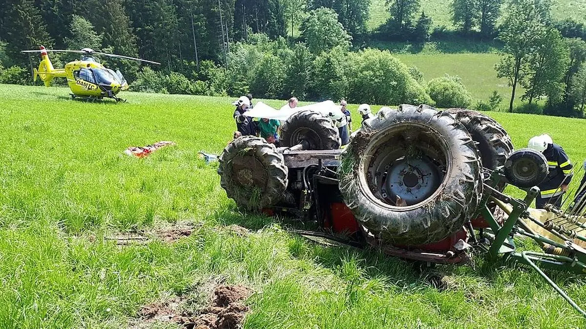 Der Öamtc-Hubschrauber C 11 flog den Verletzten ins Klinikum Klagenfurt