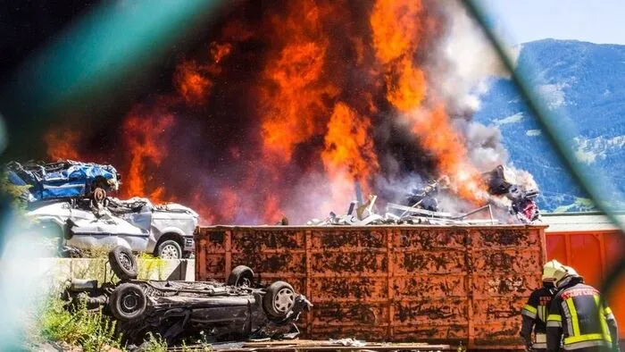 Eine Herausforderung für die Florianis war der Großbrand im Abfallwirtschaftszentrum