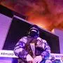 RUSSIA, MOSCOW REGION - MARCH 22, 2024: A serviceman guards the area outside the Crocus City Hall in the town of Krasnogorsk where unidentified persons opened fire. Evacuation is underway. Vladimir Gerdo/TASS PUBLICATIONxINxGERxAUTxONLY 68457641