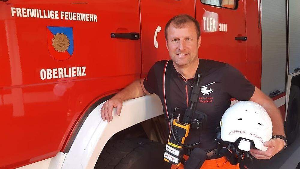 Seit 30 Jahren ist Gerhard Gomig bei der Feuerwehr Oberlienz und seit 2005 als Flughelfer im Einsatz