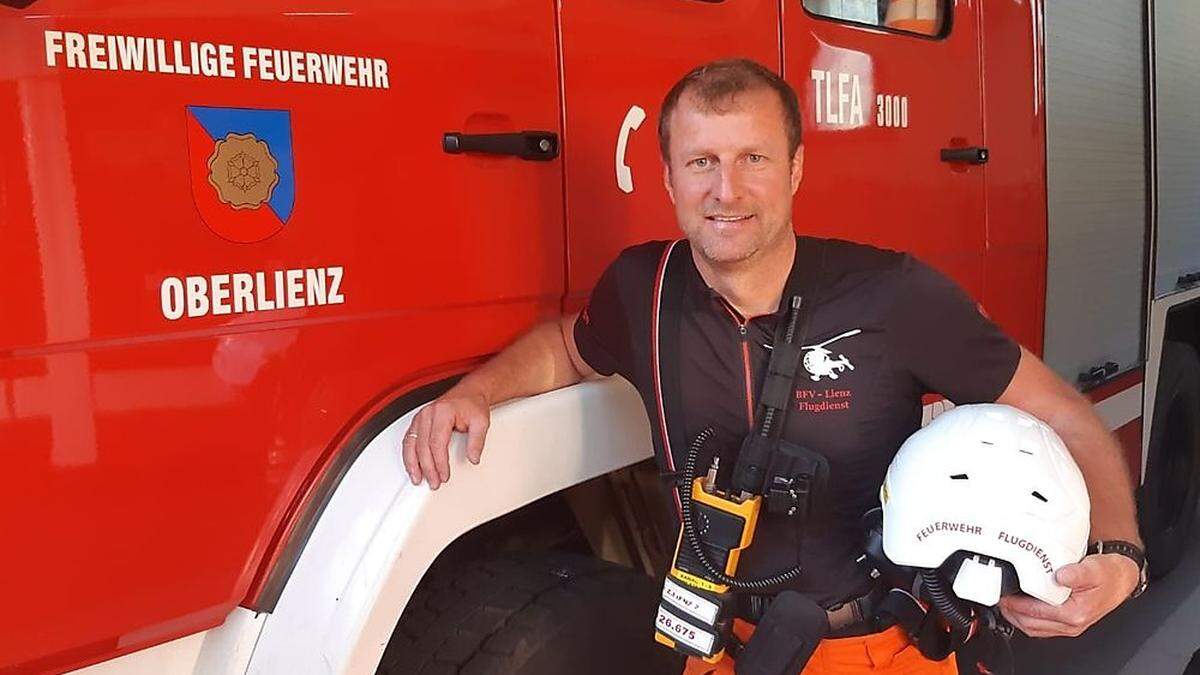 Seit 30 Jahren ist Gerhard Gomig bei der Feuerwehr Oberlienz und seit 2005 als Flughelfer im Einsatz