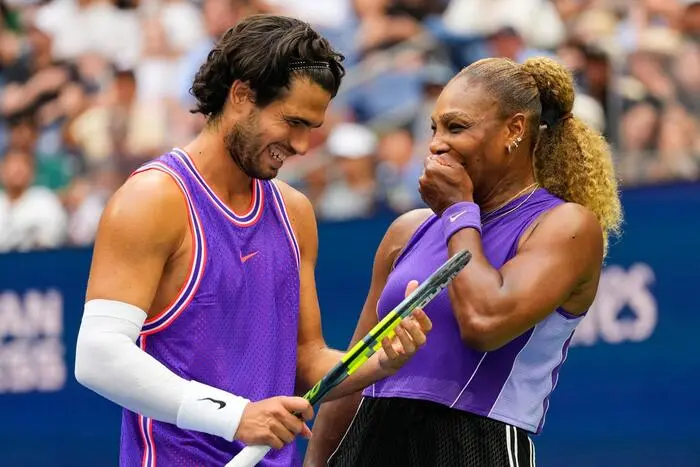 Serena Williams und Carlos Alcaraz im Mixed-Bewerb der US Open