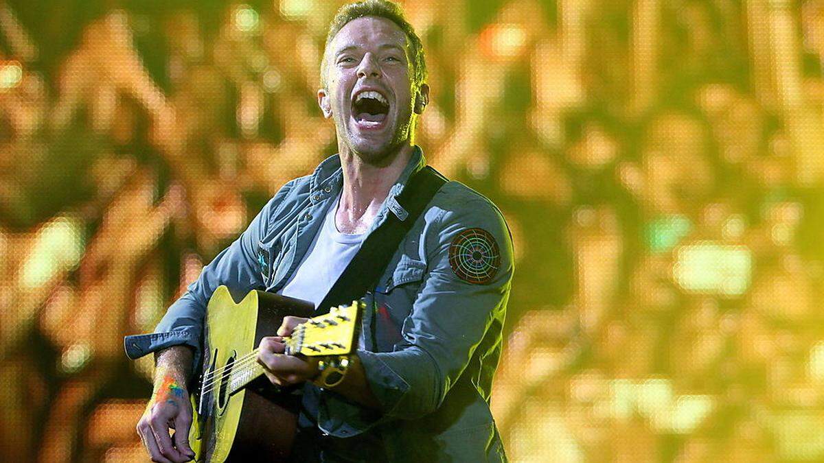 Coldplay-Frontman Chris Martin bei der Super Bowl-Halbzeitshow 