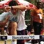 Herwig Röttl in Aktion bei den Spielen in Barcelona 1992