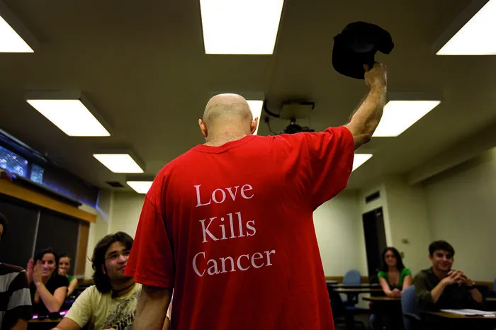 John Kaplan, USA:Auf diesem Selbstporträt feiert John Kaplan nach seiner Chemotherapie gegen das Non-Hodgkin-Lymphom die Rückkehr in seine Klasse an der Universität Florida.