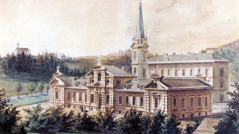 Historische Aufnahme des St. Veiter Ordensspitals