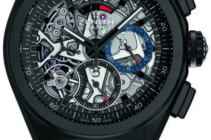 Zenith läutet mit der Defy El Primero 21 das Zeitalter der Hundertstelsekunde ein. Sein in-house entwickeltes Uhrwerk zeigt die Hundertstelsekunden über einen zentralen Stoppzeiger an, der einmal in der Sekunde umläuft.