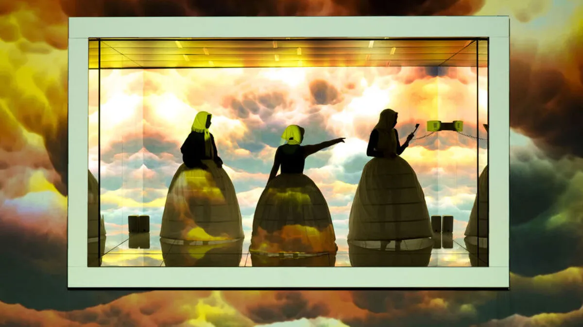 Anfangsszene aus Anton Tschechows "Drei Schwestern" im Volkstheater. 