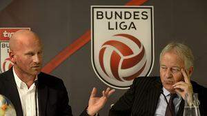Bundesliga-Vorstand Christian Ebenbauer, ÖFB-Präsident Leo Windtner