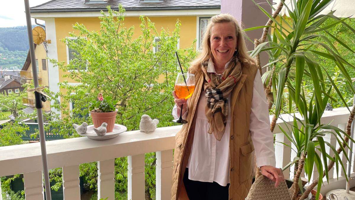 Birgit Haberl hat die Terrassensaison eröffnet