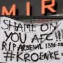 Die Fans von Arsenal waren empört 
