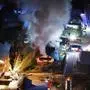Die Flammen waren für die Einsatzkräfte schon bei der Anfahrt zu sehen