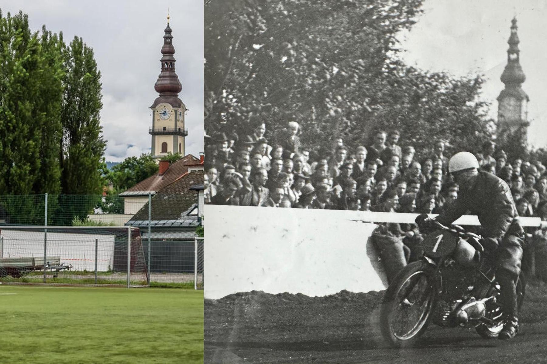 120 Jahre Kleine Zeitung: Motorradrennen im Schatten des Stadtpfarrturms 