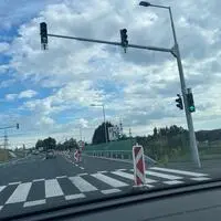 An der neuen Kreuzung Albersdorf-Süd entsteht bereits die neue Abbiegespur