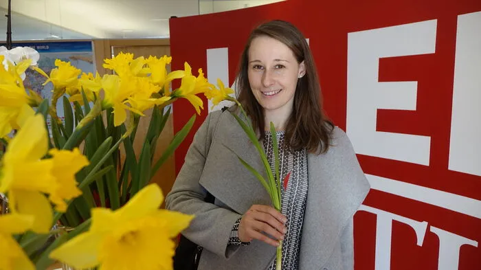 Verena Trink aus Bad Gleichenberg hat sich über den blühenden Frühlingsgruß gefreut. . .