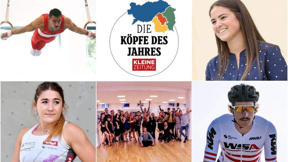Vinzenz Höck, Johanna Färber, UTSC Dance Unity, Valentin Götzinger und Hannah Suntinger sind als beste SportlerInnen des Jahres in Graz nominiert