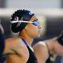 Alice Dearing vertritt Großbritannien bei den Olympischen Spielen als erste dunkelhäutige Schwimmerin. Sie trägt eine &quot;Soul Cap&quot;.