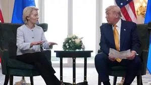 Ursula von der Leyen und Donald Trump im Vorjahr in Schottland