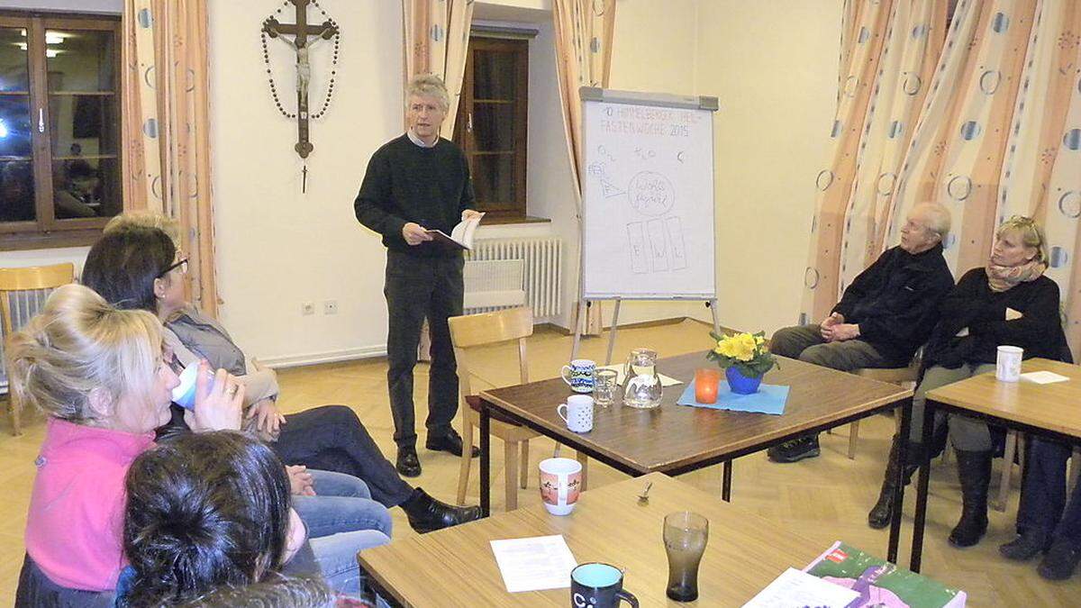 Heilfastenwoche 2015 mit Wolfgang Hofmeister im Pfarrsaal Himmelberg 