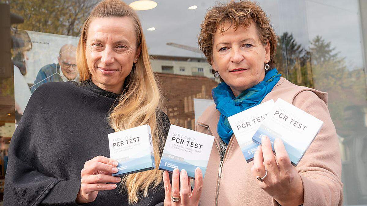 Juliane Bogner-Strauß, Ursula Lackner zum Start der Gurgeltests