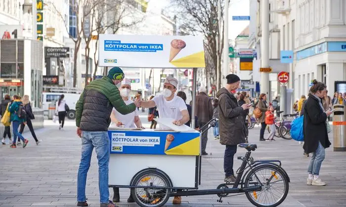 Der Eis-Truck wird laut Ikea vor den Einrichtungshäusern Halt machen 