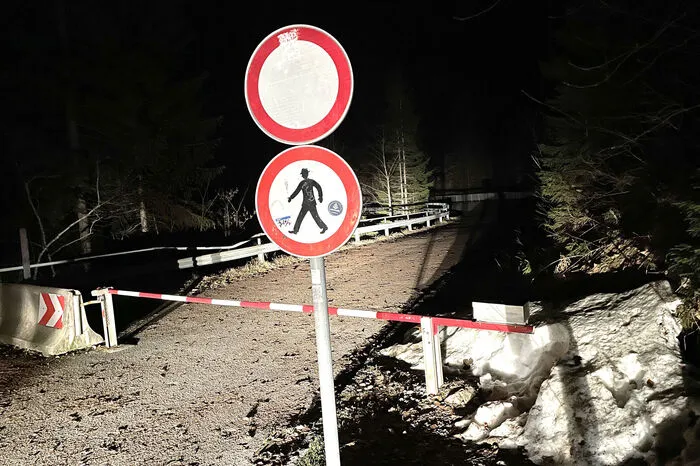 Sperre auf der Bad Mitterndorfer Seite 