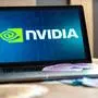 February 8, 2024: Nvidia logo on the screen of a laptop computer together with euro banknotes. Shares and stock market value concept. PHOTOMONTAGE *** Nvidia Logo auf dem Bildschirm von einem Laptop Computer zusammen mit Euro Geldscheinen. Aktien und Börsenwert Konzept. FOTOMONTAGE