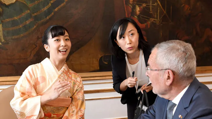 Am Montag traf die japanische Prinzessin Bundespräsident Alexander Van der Bellen zu einem Gespräch.