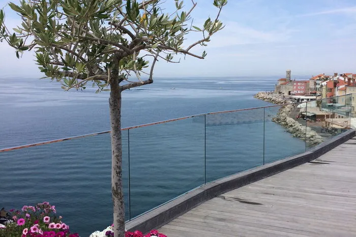 Die Dachterrasse vom Hotel Piran in Piran