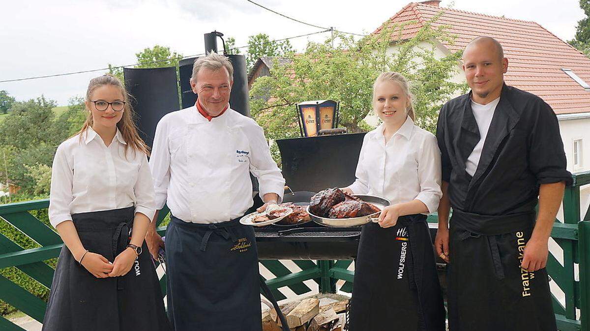 Lisa Liebmann, Walter Maier, Michaela Schlacher und Robert Schraml (von links) bei der Eröffnung vorige Woche	