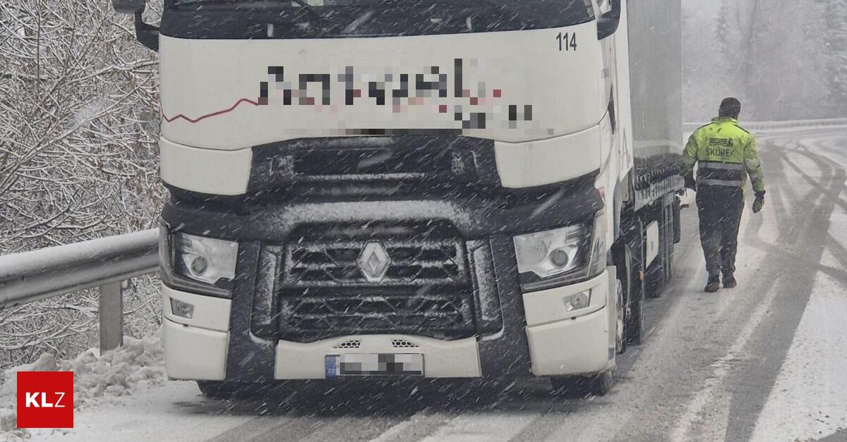 Vor-allem-Ausl-nder-Fahrverbot-Schnee-und-Gl-tte-Lkw-fahren-trotzdem-ber-den-Triebener-Tauern-