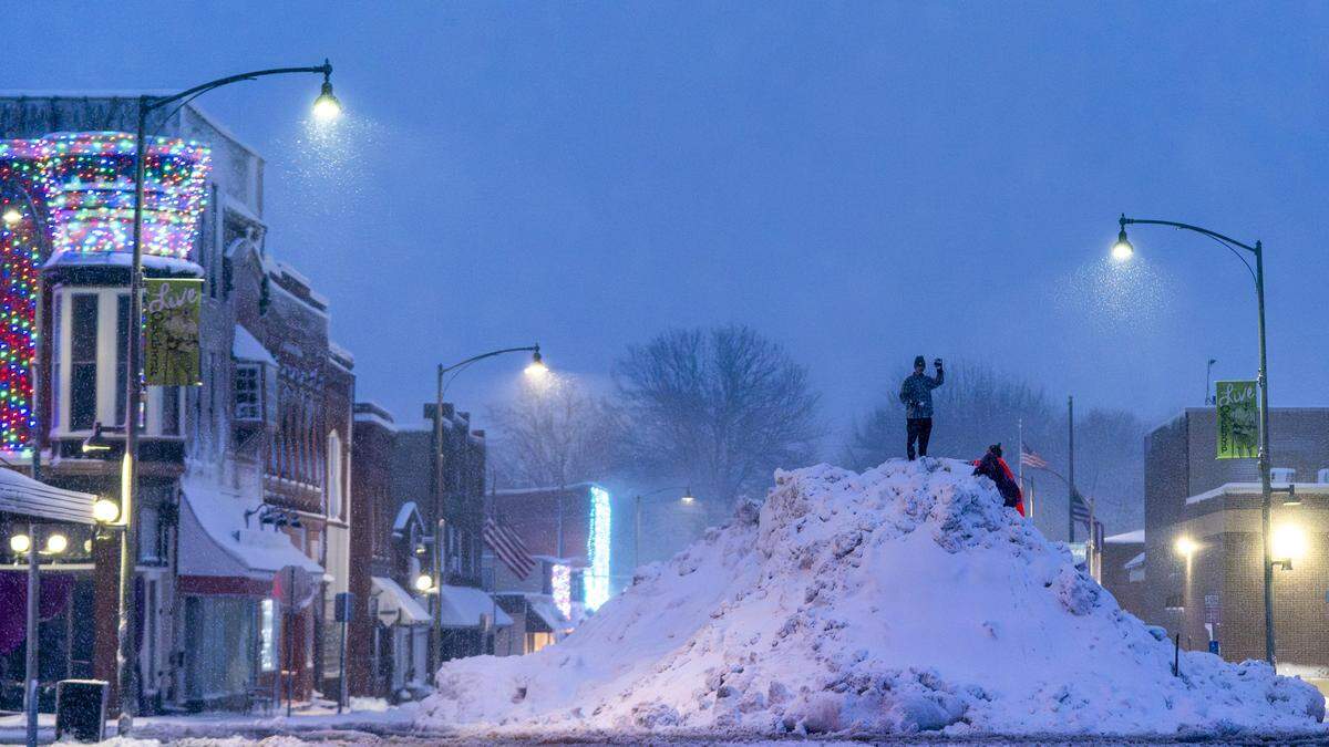 Iowa ist stark vom Schneefall betroffen