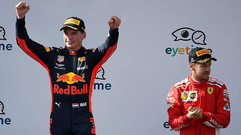 Haben sich momentan nicht viel zu sagen: Max Verstappen und Sebastian Vettel