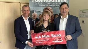 V. l.: Josef Pesserl, Sabine Spreitz und Johann Scheuch berichteten von einem intensiven Jahr 2023 für die Arbeiterkammer Steiermark