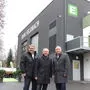 Eröffnung des Biomasse-Heizwerks: Martin Graf (Vorstandsdirektor), Bürgermeister Josef Ober, Christian Purrer (Vorstandssprecher)