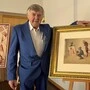 Historiker Erich Mair und das Gemälde „Der Teufel-Maler“ | Historiker Erich Mair und das Gemälde „Der Teufel-Maler“, das seit zwei Jahren in seinem Besitz ist, aber bald der Öffentlichkeit zugänglich gemacht werden soll