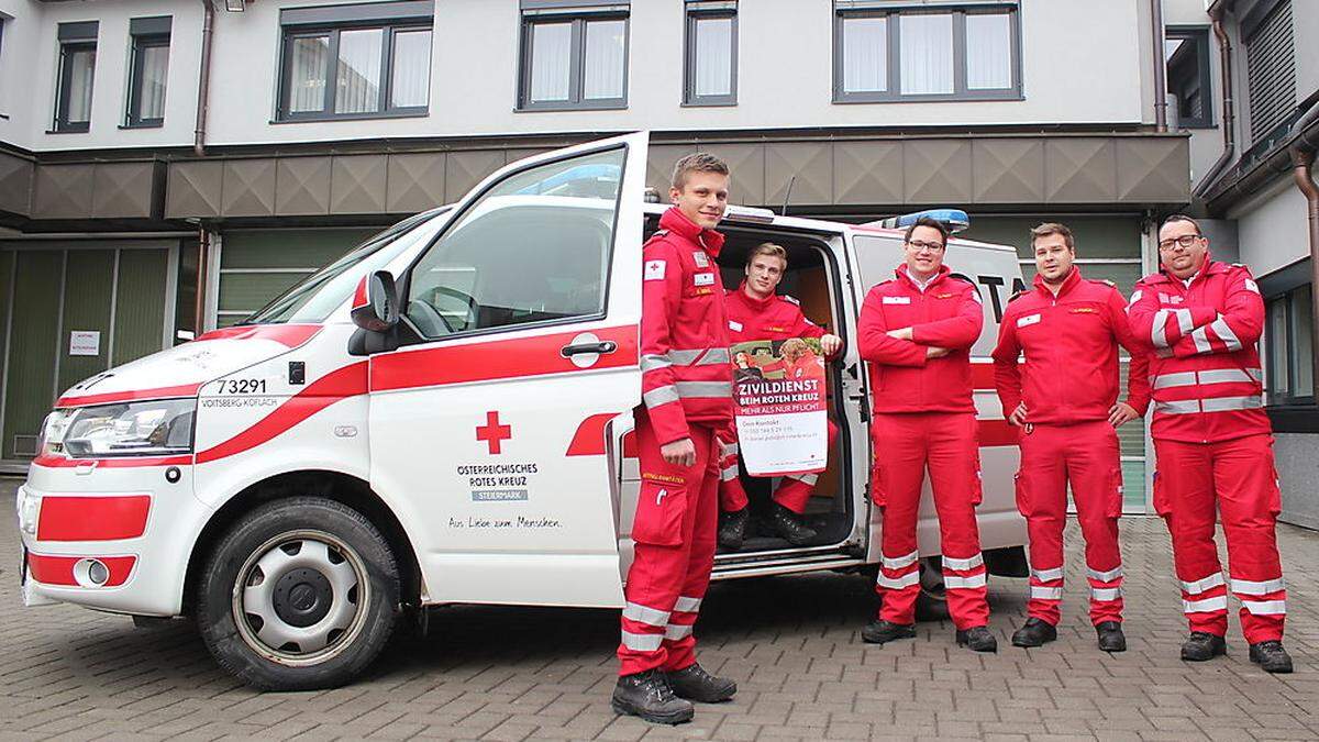 Das Rote Kreuz sucht für die Bezirksstelle Voitsberg-Köflach nach Zivildienern