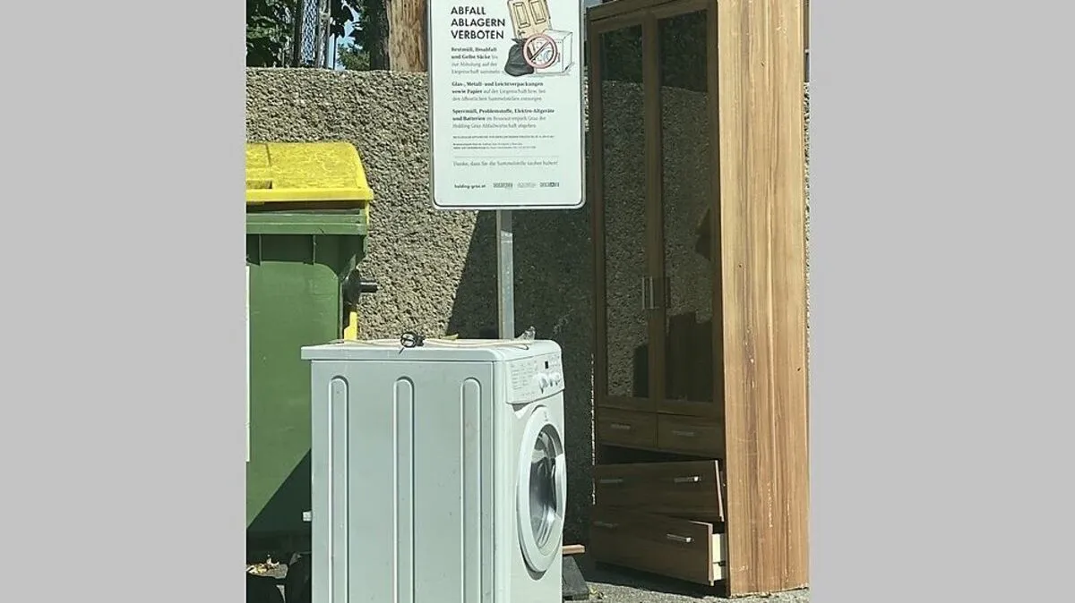 "Abfall ablagern verboten": Das Verbotsschild scheint keine Abschreckung zu sein