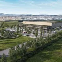 Rendering der neuen Firmenzentrale von Odörfer Haustechnik in Premstätten