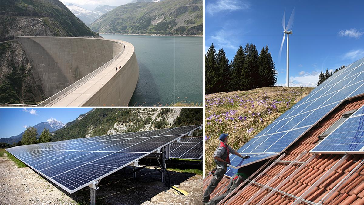 Stark bei Wasserkraft, aber Aufholbedarf bei Sonnen- und Windstrom