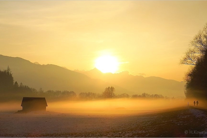 "Auf dem Weg zum Licht" - ein Winterspaziergang entlang der Enns nahe Stainach