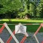 Teile des Kurparks sind derzeit gesperrt. Es könnten Teile des Mammutbaumes herunterfallen