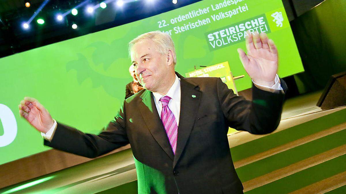 Landeshauptmann Schützenhöfer am Parteitag.